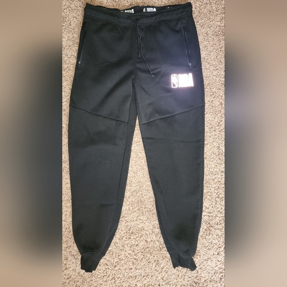 NBA Black Sweatpants Full-Length Joggers - Picture 1 of 3